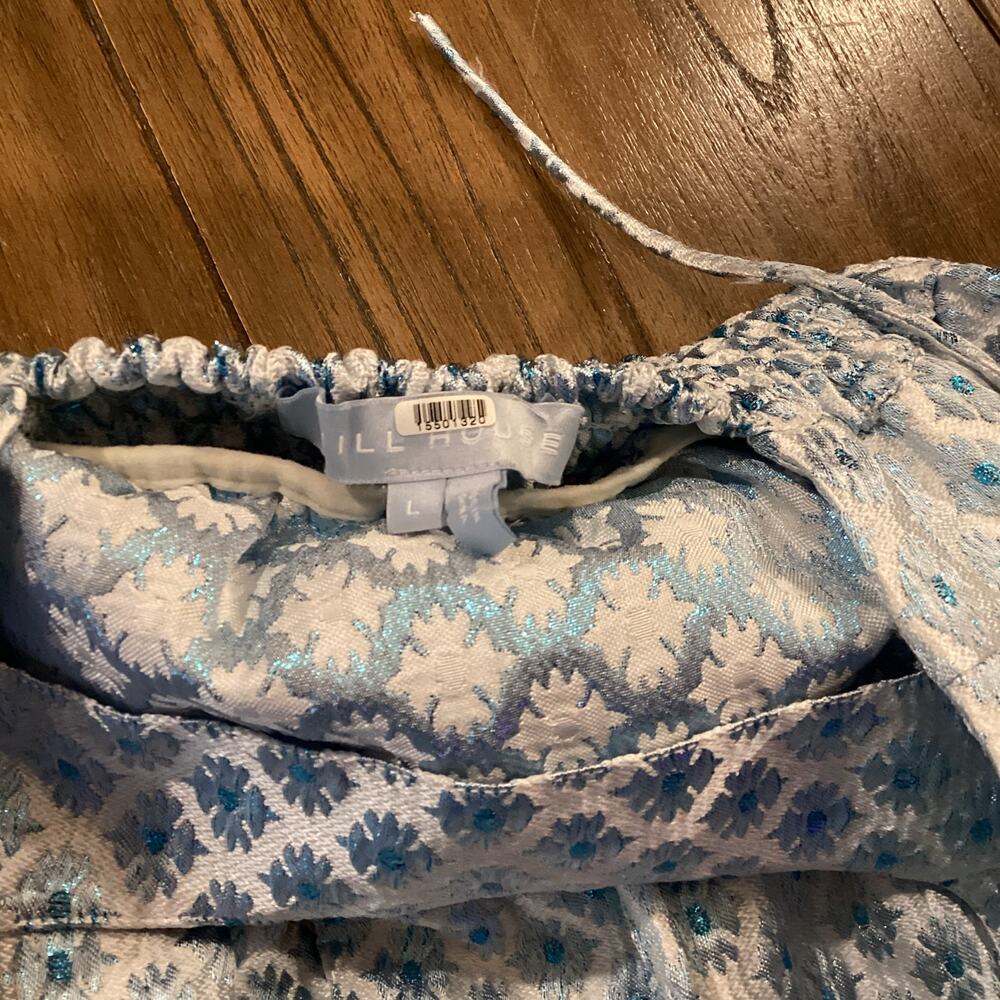 Hill House Home The Snowflake Brocade Cher sleeveless flare mini Dress L - Picture 5 of 8
